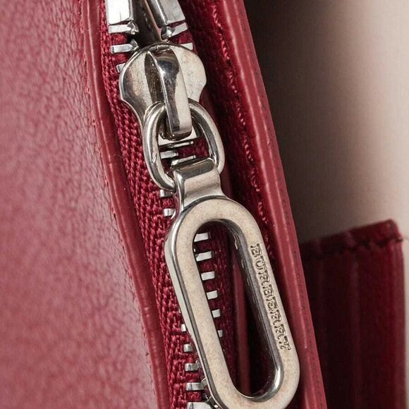 Burberry Red Leather Wallet On Chain D-Ring Crossbody Bag - Picture 7 of 10